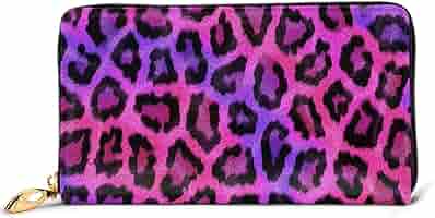 Amazon | ピンクとパープル ヒョウ柄 財布 レディース 長財布 本革